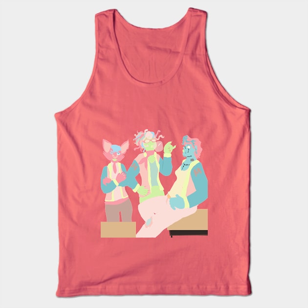 Pastel Monster Girl Gang Tank Top by SarahTheLuna